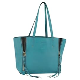 Chloe Tote Bag Leder Türkisblau Gold Auth bs34667 - Chloé