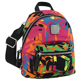 MCM Shoulder Bag Nylon Multicolor Silver Auth ka4070A