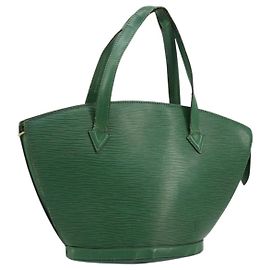 LOUIS VUITTON Borsa a Mano Epi Saint Jacques Verde M52274 LV Auth 168866