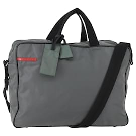 Prada Borsa a mano GIVENCHY in pelle 2 in 1 grigia Auth BA11872A