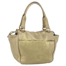 Borsa a mano in pelle Nappa LOEWE, tono oro, autentica BA12256