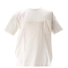 LOUIS VUITTON - T-shirt a maniche corte Louis Vuitton in cotone monogram bianco (M)