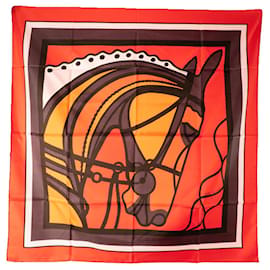 HERMÈS - Sciarpa Doppia Faccia 90 cm Robe du Soir Pop Hermès in Seta Multicolore