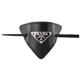 PRADA - Haarspange Prada aus schwarzem Leder