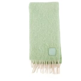 LOEWE - Sciarpa Anagram Loewe in mohair e lana verde