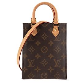 LOUIS VUITTON - Borsa a tracolla Cabas Plat PM Louis Vuitton in tela monogrammata