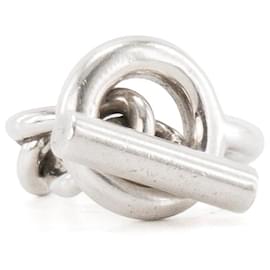 HERMÈS - Bague Croisette GM Hermès en argent (T50)