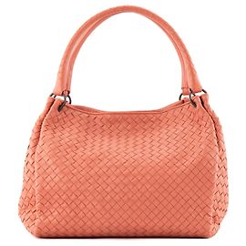BOTTEGA VENETA - Borsa Guarda Bottega Veneta in pelle corallo