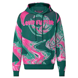 LOUIS VUITTON - Louis Vuitton Kapuzenpullover in Rosa und Grün (XL)