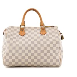 LOUIS VUITTON - Borsa Speedy 30 Louis Vuitton in tela rivestita damier azur vintage