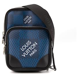 LOUIS VUITTON - Borsa a tracolla Amazone 3D Louis Vuitton in tela rivestita blu