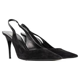 SAINT LAURENT - Lexi Absatzschuhe aus schwarzem Wildleder (Größe 38,5)