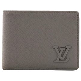 LOUIS VUITTON - Portafoglio Louis Vuitton in pelle grigia a grana