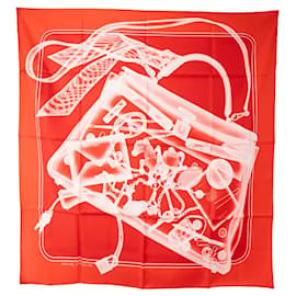 HERMÈS - Carré 90 Please Check In Hermès aus mehrfarbiger Seide