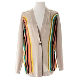 HERMÈS - Cardigan Brides de Gala Hermès en twillaine multicolor (T38)