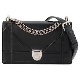 DIOR - Borsa a Spalla Diorama in Pelle Liscia Nera