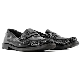 SAINT LAURENT - Mocassini Le Loafer Saint Laurent in pelle verniciata nera (Taglia 38,5)