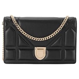 DIOR - Borsa a Spalla Diorama in Pelle Nera Liscia
