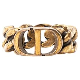 DIOR - Anello 30 Montaigne Dior in maglie di metallo dorato (T52)
