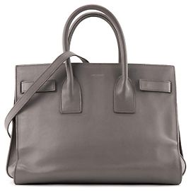 SAINT LAURENT - Sac de Jour Small Saint Laurent aus grauem Leder