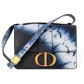 DIOR - Borsa a tracolla 30 Montaigne Dior in pelle blu degradé edizione limitata
