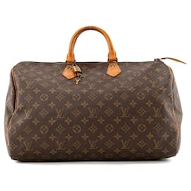 LOUIS VUITTON - Borsa a mano Speedy 40 Louis Vuitton in tela rivestita monogrammata vintage