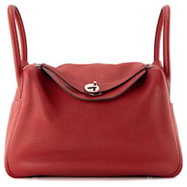 HERMÈS - Borsa a Spalla Lindy 30 in Pelle Togo Rossa