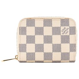 LOUIS VUITTON - Cartera Zippy Louis Vuitton en lona damier azur