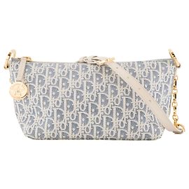 DIOR - Borsa a Spalla Hobo Diorstar in Tela Denim Blu