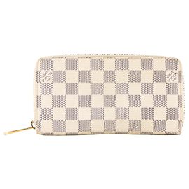 LOUIS VUITTON - Zippy Geldbörse Louis Vuitton aus beschichtetem Damier Azur Canvas