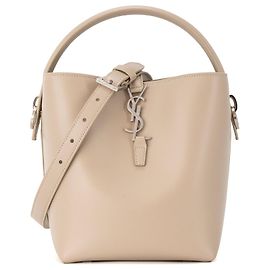 SAINT LAURENT - Borsa a Spalla 37 Small Saint Laurent in Pelle Liscia Taupe