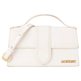 JACQUEMUS - Bambino Jacquemus Schultertasche aus glattem weißem Leder