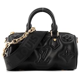 LOUIS VUITTON - Borsa a tracolla Papillon BB Bubblegram Louis Vuitton in pelle nera edizione limitata