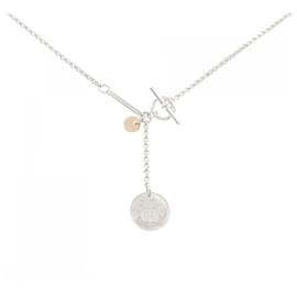 Collier Hermès Ex Libris en argent 925 et or rose 750