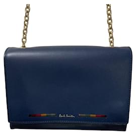 Borsa a spalla in pelle con catena Paul Smith