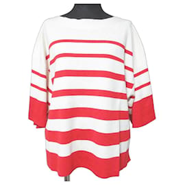 Autre Marque Camiseta de punto de manga corta con borde ancho 18G