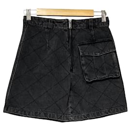 Autre Marque Falda de mezclilla con costura de diamante dzzit