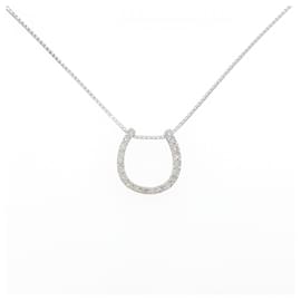 Autre Marque Collana con diamante a forma di ferro di cavallo Au750