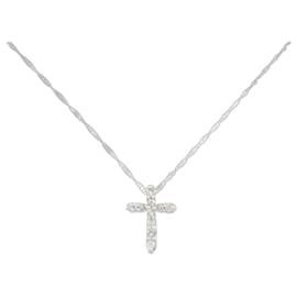 Autre Marque Collana con diamante incrociato K14WG