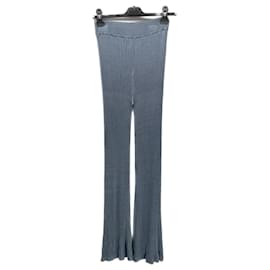 Blau ausgestellte Hose aus Rippstrick - Autre Marque