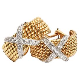 Tiffany & Co Orecchini a clip in oro giallo Jean Schlumberger Rope