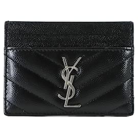 Saint Laurent Cassandra V-Stitch Long Wallet White Leather ref