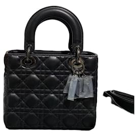 Borsa Lady Dior Dior in pelle di agnello nera