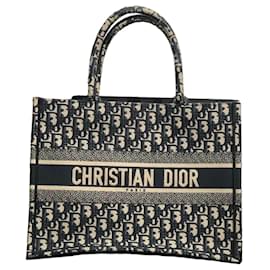 Borsa shopping Dior stampa floreale blu media