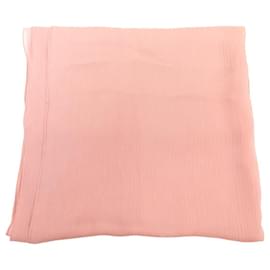 CHANEL CAMELIA SCIARPA 64X200 IN MUSLINA DI SETA ROSA - Chanel