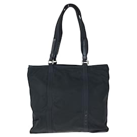 Schwarze Prada Nylon-Leder Schultertasche