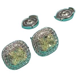 Orecchini Tiffany & Co Soleste diamanti gialli taglio quadrato 0,7 ct