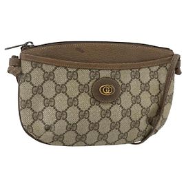 Gucci Borsa a Spalla GG Supreme PVC Beige Oro 904 02 020 Auth ep14105