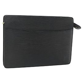 LOUIS VUITTON Epi Pochette Herren Clutch Tasche Schwarz M52522 LV Auth ep14034