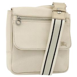 Borsa a Spalla Burberry Blue Label in Tela Beige Argento Autentica 176617